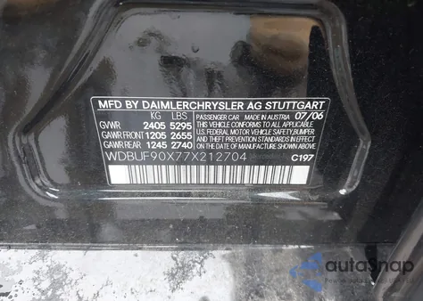 2007 Mercedes-Benz E 550 4Matic from USA, damaged, VIN WDBUF90X77X212704